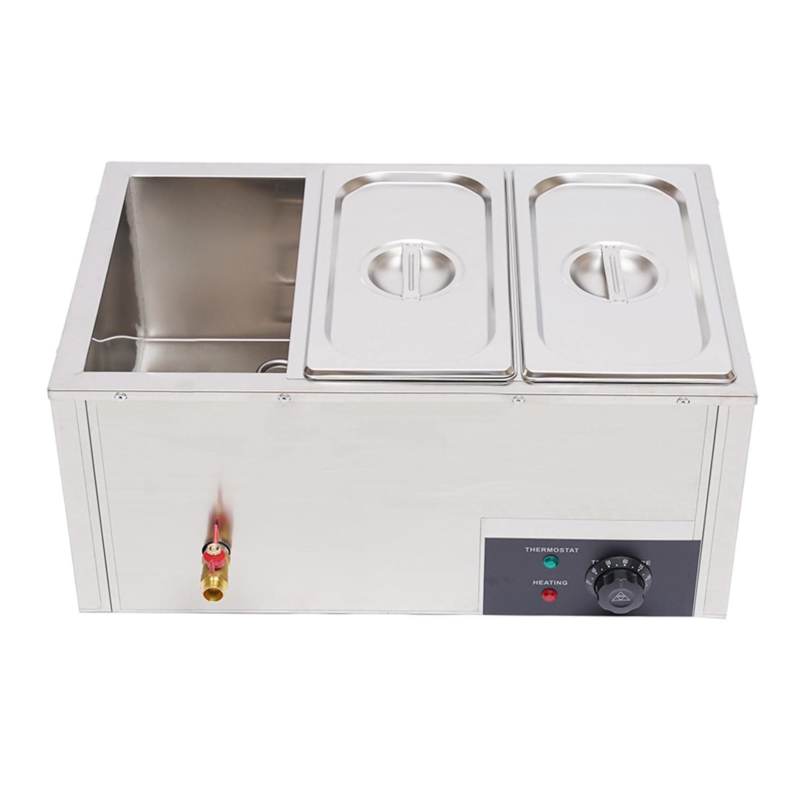 Buffet Thermos Food Tray Utilizzato nei ristoranti fast Shops Temperatura regolabile Riscaldamento a cubo Tubo di riscaldamento ad arco Pannello di controllo intelligente Buon isolamento Materiali di