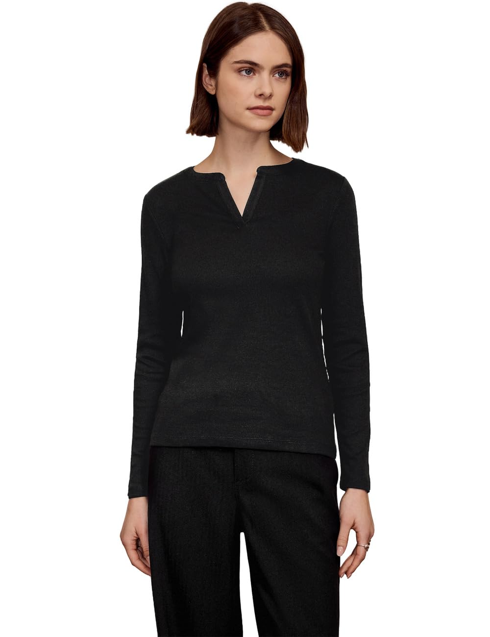 Street One Studio Damen Damen Rippstrukturshirt Rippstrukturshirt (1er Pack)