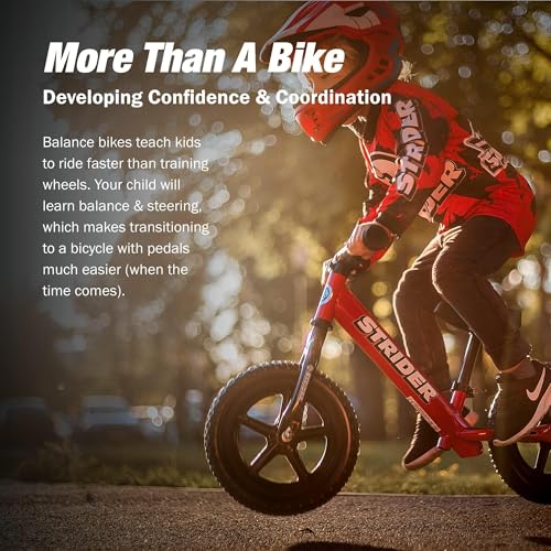image for Strider 12” Sport Bike, Red - No Pedal Balance Bicycle for Kids 1 to