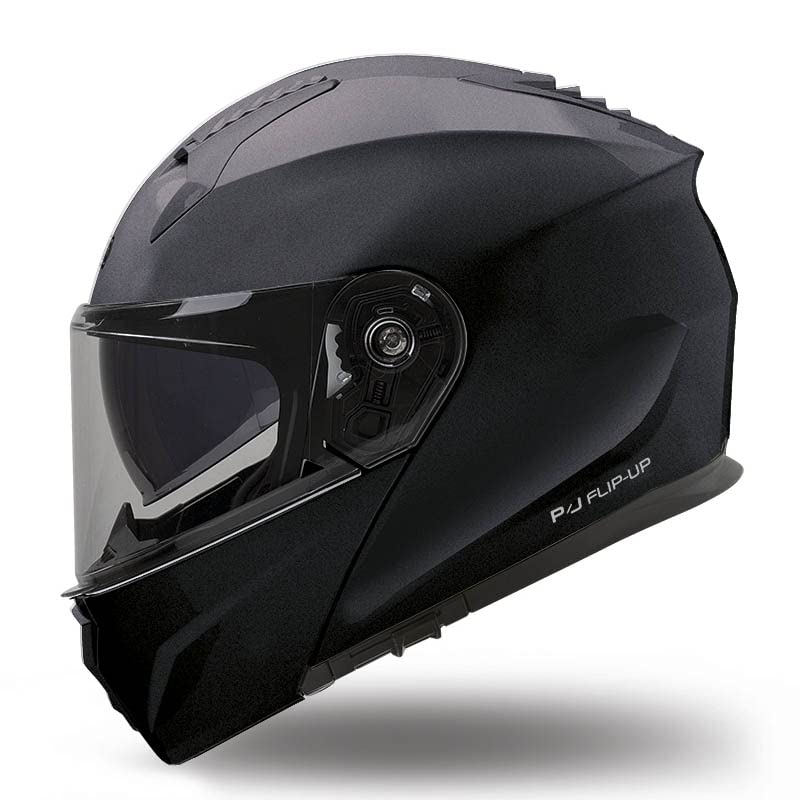 GARIBALDI G100 Negro Mate - Casco de Moto Modular Integral P/J + Pinlock - Casco con Visor Solar Homologado ECE