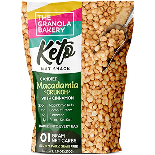 TGB Keto Candied Macadamia | 1g Net Carb | Low Carb Nut Snack | Healthy Artisanal Food, 9.5 Ounces