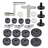 Levemolo Drum Cymbal Felt Pads Set Antiskid Cymbal Felts Drum Set Supplies Accessory