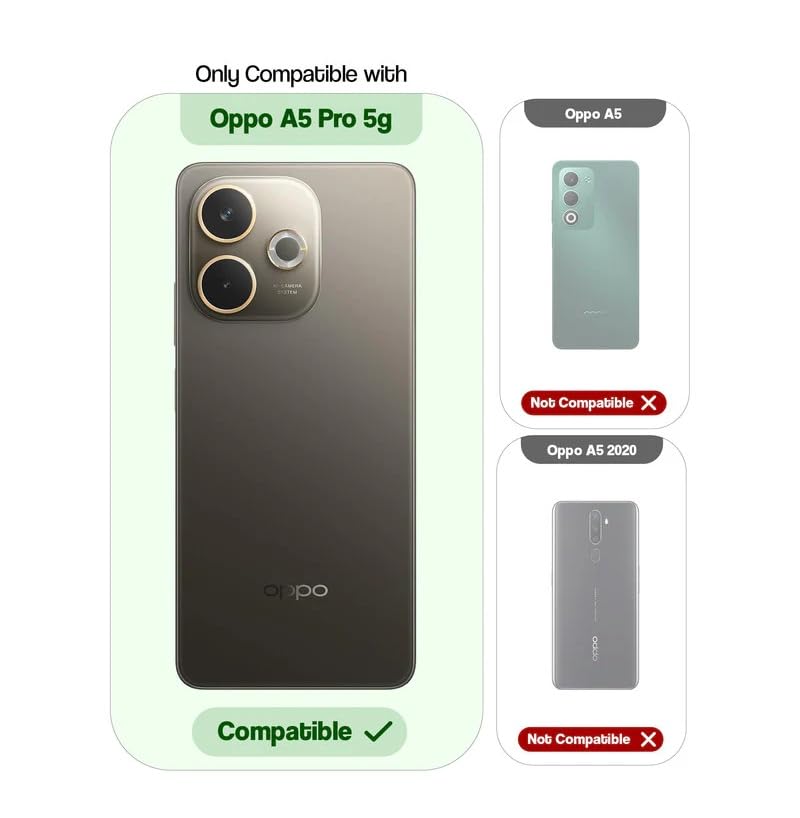 Image of Bintage CASE Mac Safe Design Hard Light Weight Back Case | Soft Border Camera Protect | Dual PU Leather Finish Back Cover Compatible for Oppo A5 Pro 5G - White & Brown
