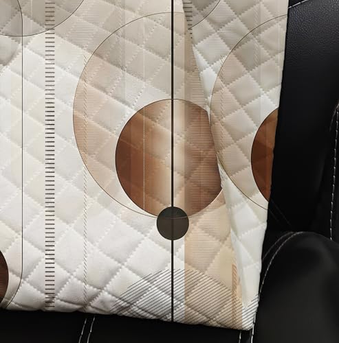 Image of Decorian Premium Soft Quilted Velvet Sofa Cover Mat, Sofa Seat Runner for Couch (Golden Circle, 4 Seater)