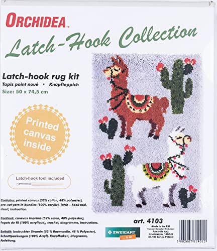 Kit crochet verrouillage Orchidea tapis canevas blanc ORC.4103 - 3