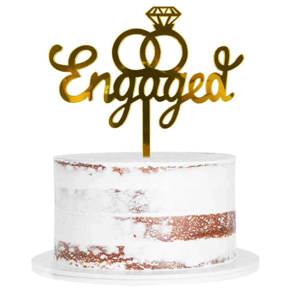 Buy Qertesl Engaged Cake Topper,We're Engaged Cake Topper,Bridal Shower