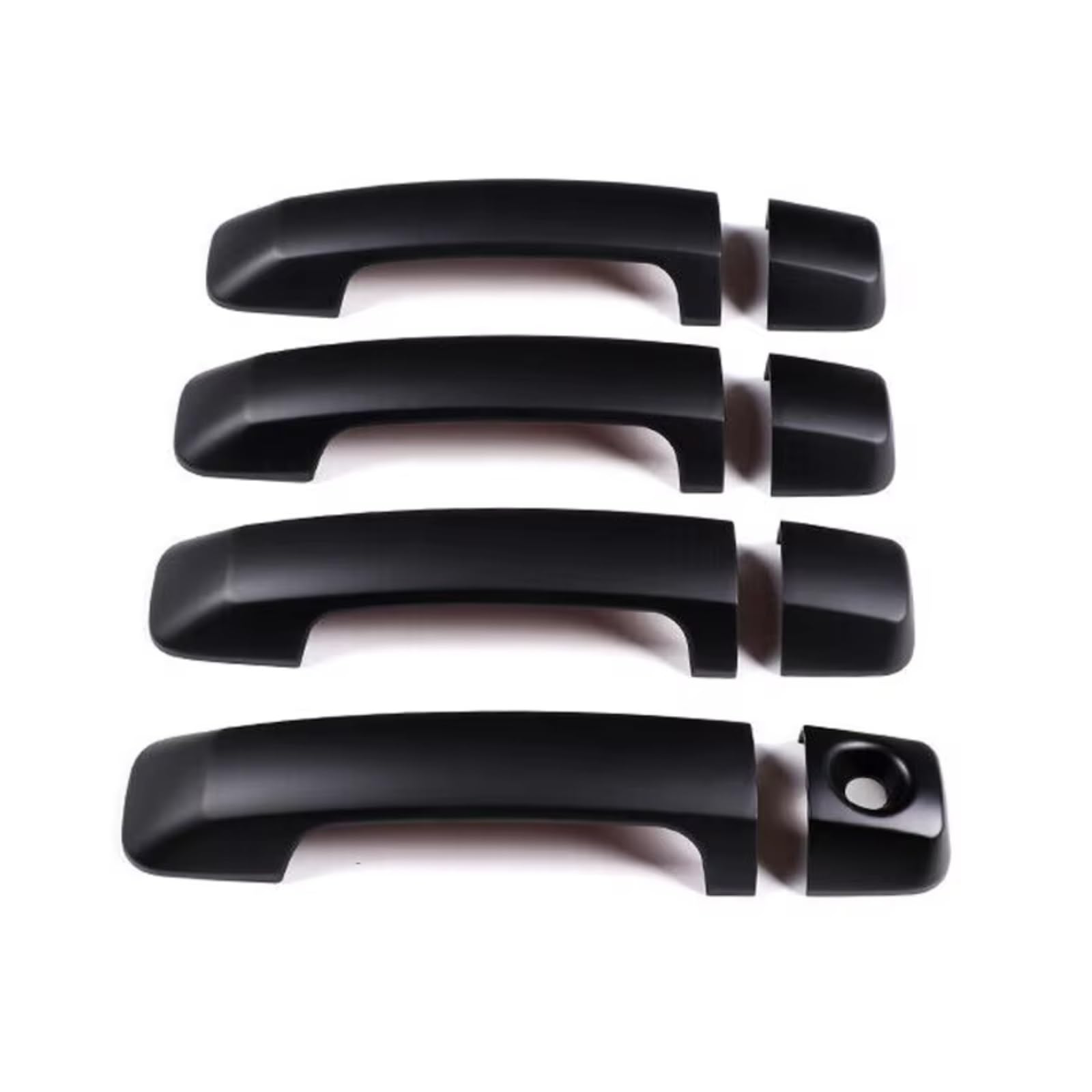 JJRFVBGT Door Handle Trim Compatible with Toyota for Tundra for Sequoia 2008-2021 ABS Cover Black Side Matte Car Exterior Door Handle Housing