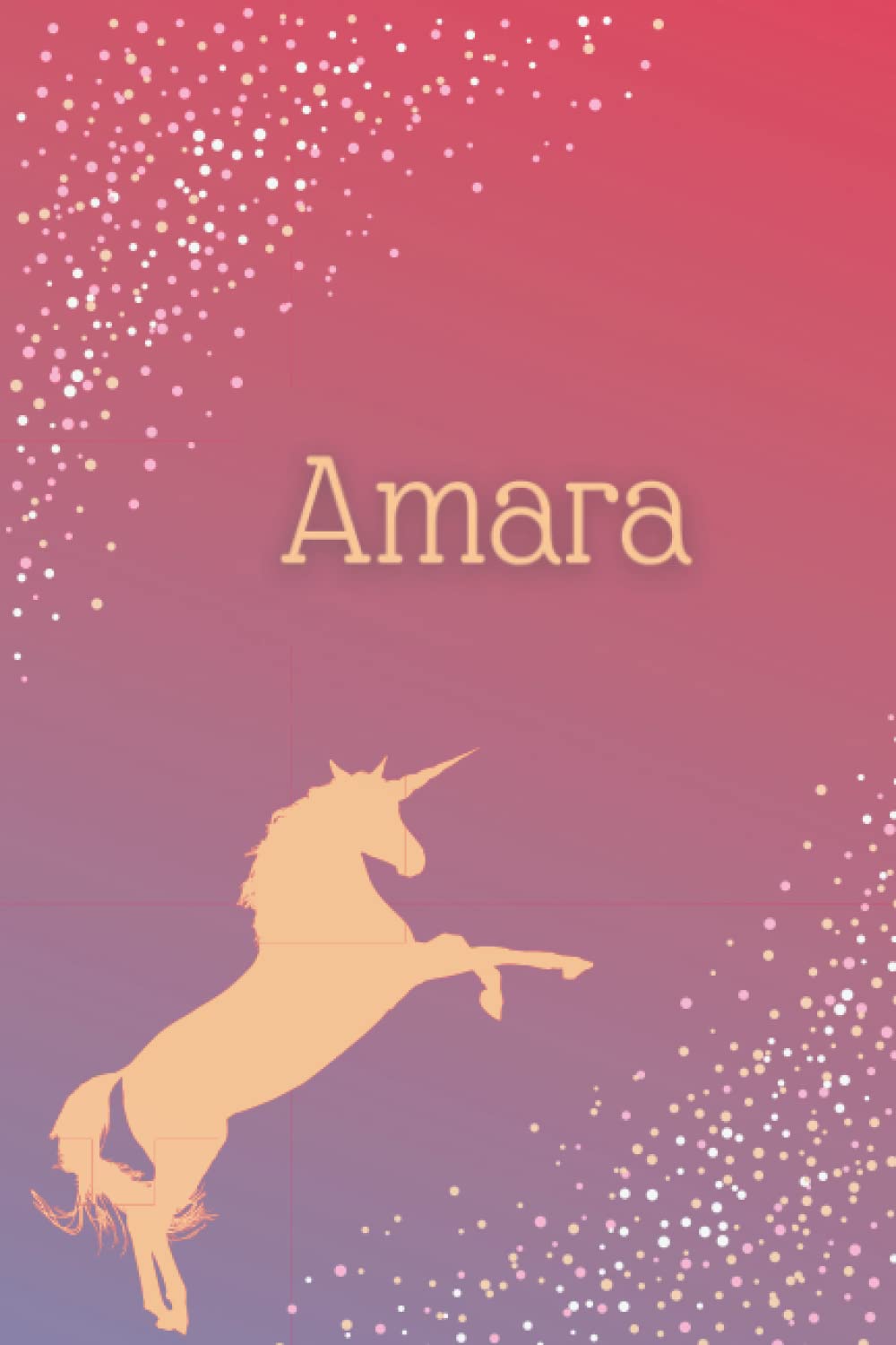 Amara: Lined Writing Notebook, 120 Pages - Unicorn Journal with Personalized Name