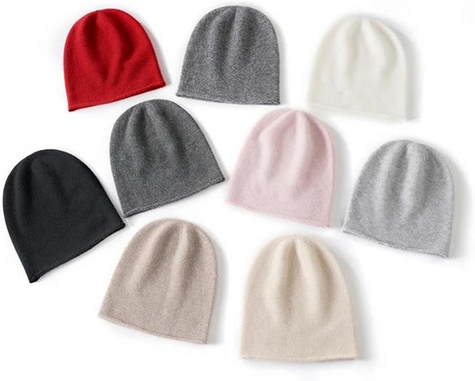 Unisex Cashmere Hats Outdoor Casual Warm Solid Color Knitted Beanie Hat