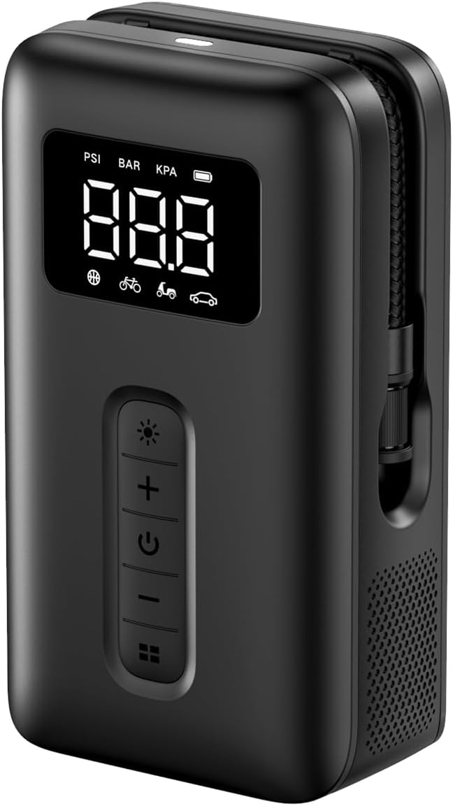 UGREEN 12V Car Air Pump 150PSI Auto Tire Inflator High Power Portable Air Compressor With Large Screen, Storage Bag For Car Truk