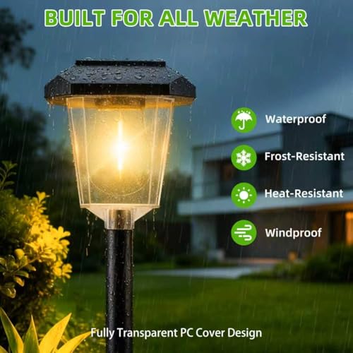 16Pack Solar Pathway Lights Outdoor, Warm White LED Waterproof Solar Lights - image 4