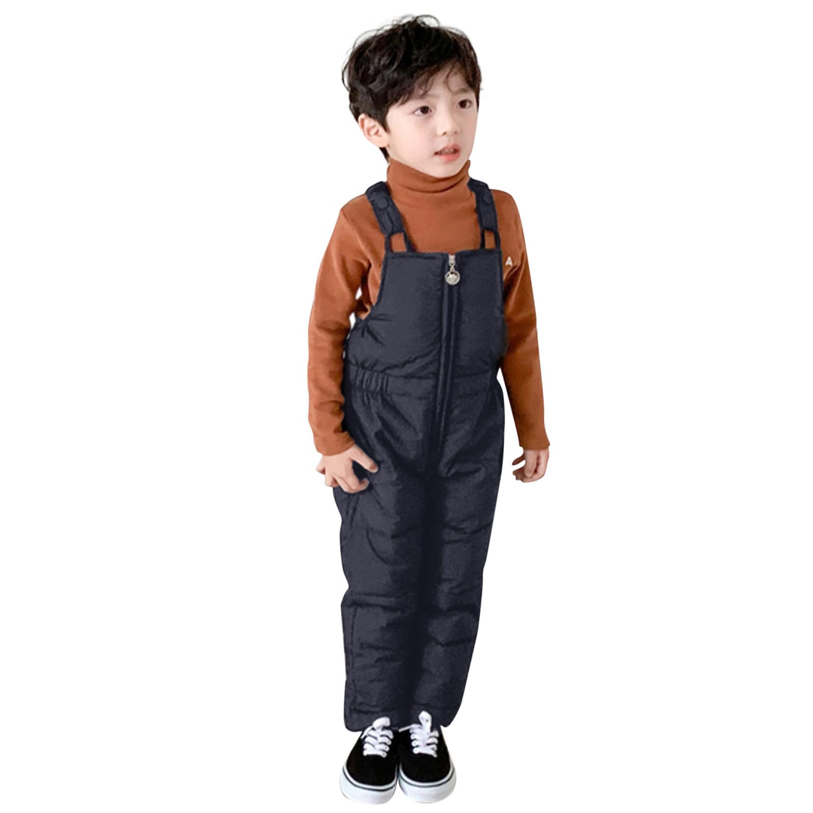 Generisch Winter Jumpsuit Kinder Träger Fleece Overall Warm Stretch Alltag Freizeit Outdoor Abenteuer Latzhose Hose Romper Kälte Schnee Winterjacke