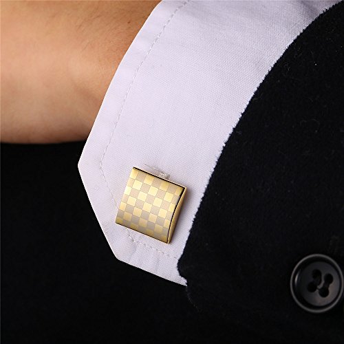 U7 Abotoaduras de nó, abotoaduras de ouro personalizadas de casamento negócios abotoaduras redondas