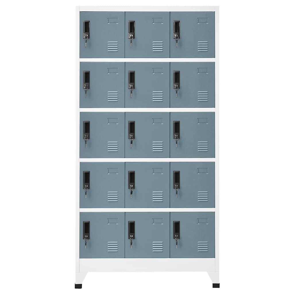 Générique Armoire à casiers Gris Clair et Gris foncé 90x40x180 cm Acier,339827