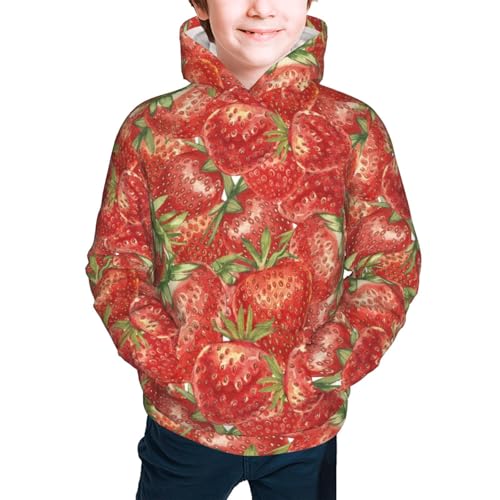 Strawberry Kid Hoodies Boys Sweatshirts Girls Pullover with Pocket3