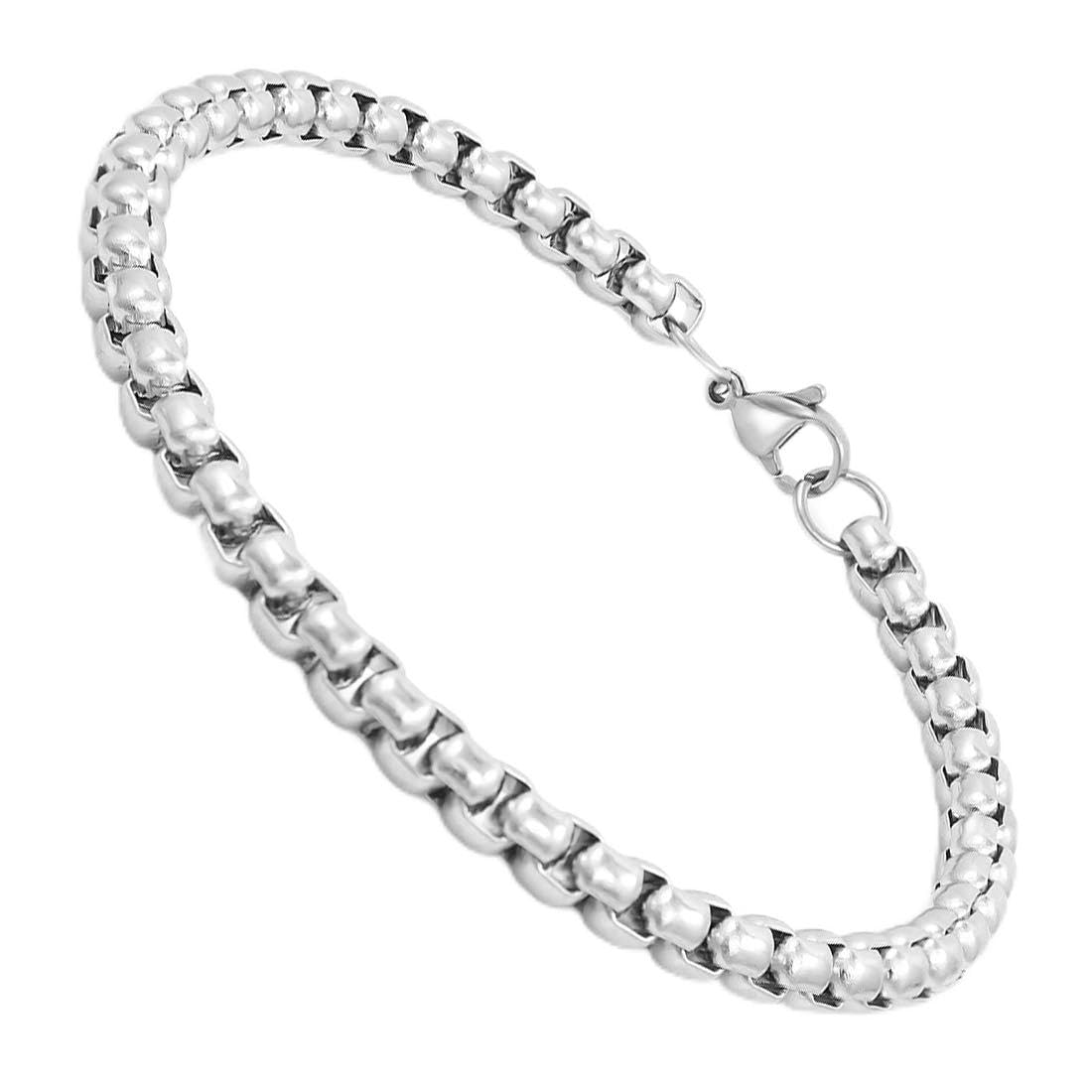 Nakabh 8" Stainless Steel Chain Bracelet for Men – ₹189