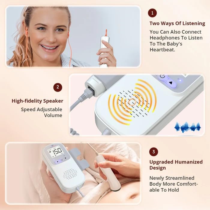 Image of Fedal Doppler High-Performance Pregnancy Care Device | Radiation-Free, Low Power Indicator & Intelligent Dynamic Detection