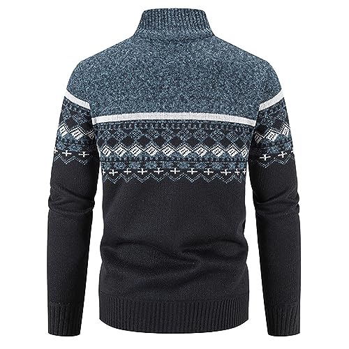Men's Winter Cardigan Sweaters Slim Fit Stand Collar Knitted Full Zip Sweaters Fall Outerwear3
