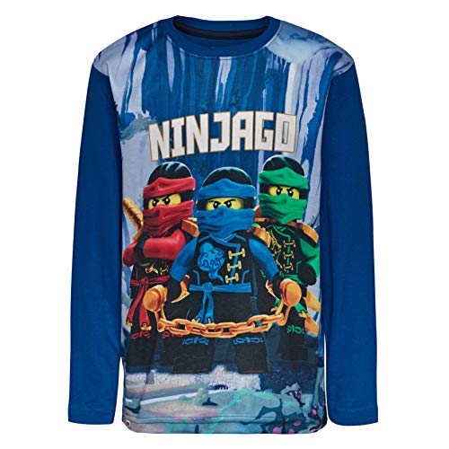 Preisvergleich Produktbild LEGO Ninjago Jungen Langarmshirt 21036-Mehrfarbig (Blue 569) 104