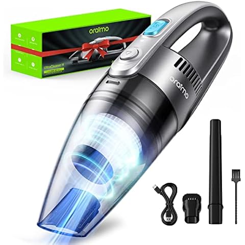 Oraimo Handheld Vacuum Cleaner, Cordless Hand Hoover Rechargeable with Long Runtime, 630g Lightweight, 3H Fast-Charge Portable Handheld Hoover for Car Home Office Desk Upholstery Keyboard (Grey) Cover
