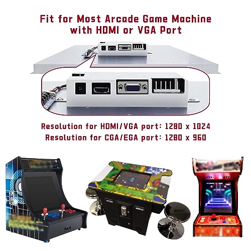 Image of UNICO 19'' Arcade Replacement Monitor, LCD Gaming Screen for HDMI /VGA /CG /EGA Retro Game Arcade (19inch)