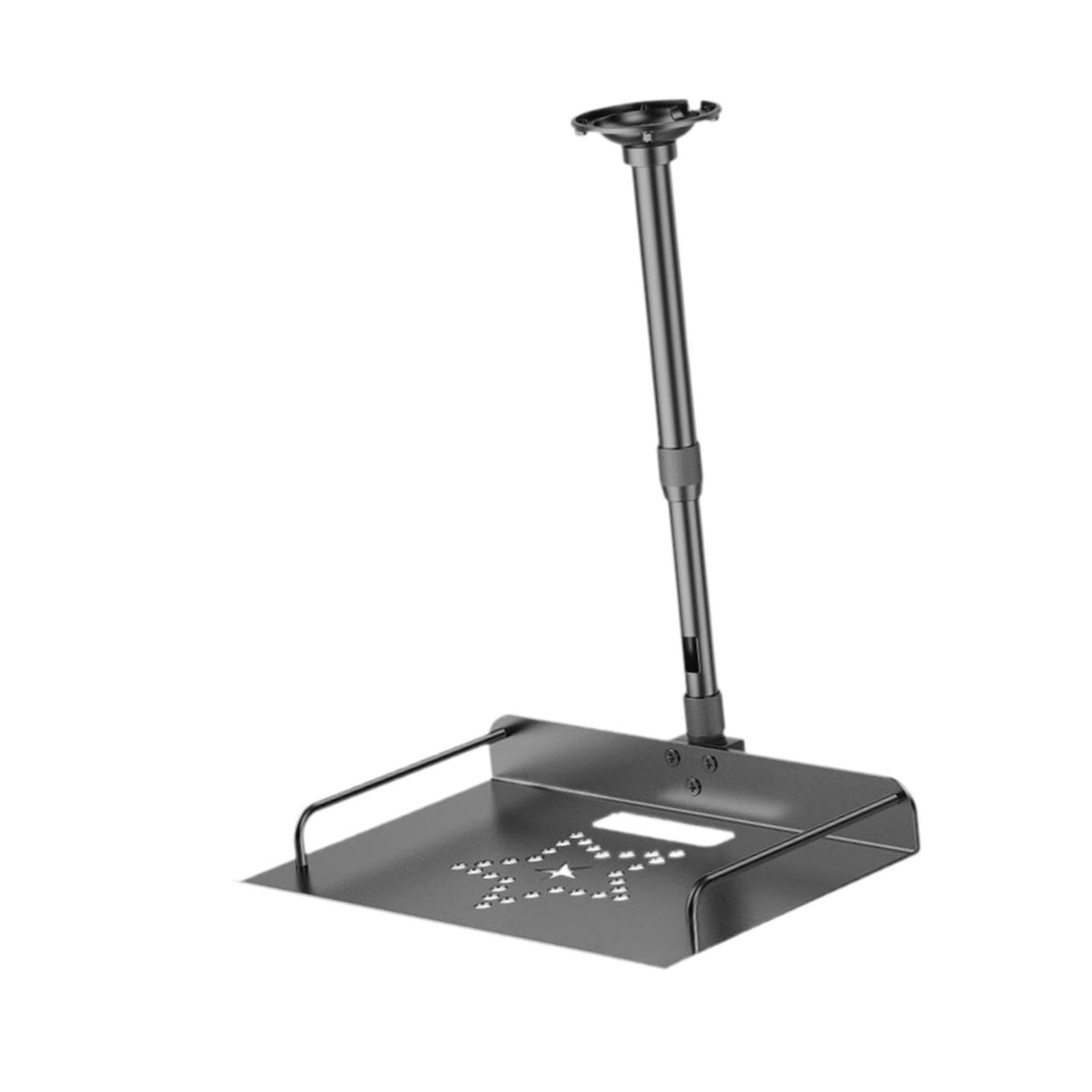 Supporto da soffitto con vassoio per videoproiettore, montaggio a parete/soffitto, altezza da 40 cm a 80 cm