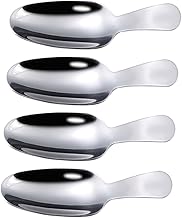 LABRIMP 4 Pçs Colher De Chá Colher De Chá Colher De Macarrão Conjunto De Chá De Prata Talheres Gelo Infantil Minúsculo Para Aço Inoxidável Prata Colher De Chá Solto Colher De Chá