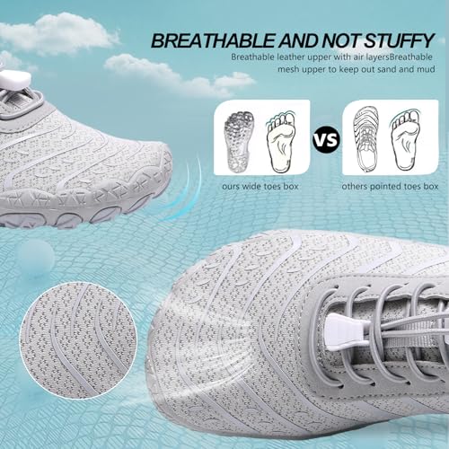 Image of SIOSNETA Hike Barefoot Shoes for Women Men, Breathable Non-Slip Athletic Footwear, Wide Toe Water Shoes for Hiking, Non-Slip Neuropathy Shoes for Women Men, Grounded Comfort wear
