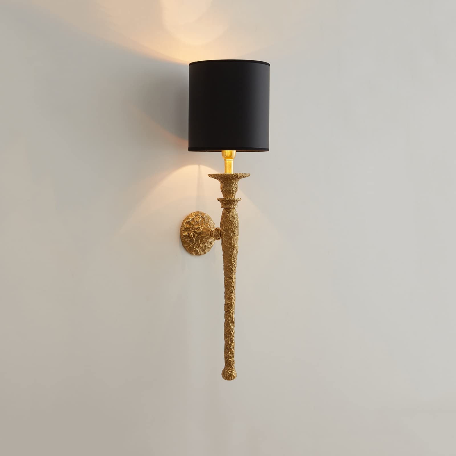 Dekoracyjne Luksusowa lampa ścienna w stylu vintage, lampka nocna do sypialni, ganek na klatce schodowej w korytarzu, całe oświetlenie miedziane Oprawy oświetleniowe(Czarny)