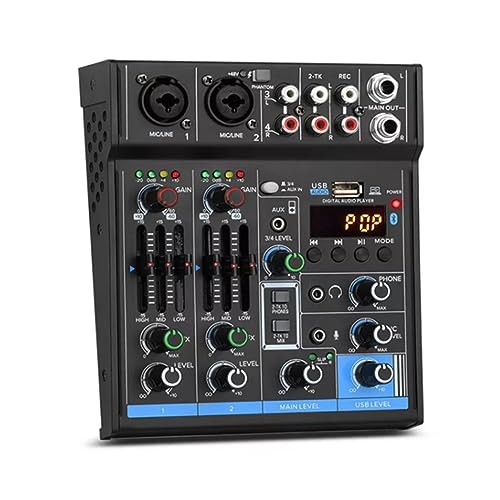 dj controller Consola mezcladora de sonido M4 de 4 canales, grabación de diente azul, reproducción...