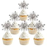 Giftota 50 Stück Geburtstag Tortendeko - Feuerwerk Cupcake Topper, Muffins...