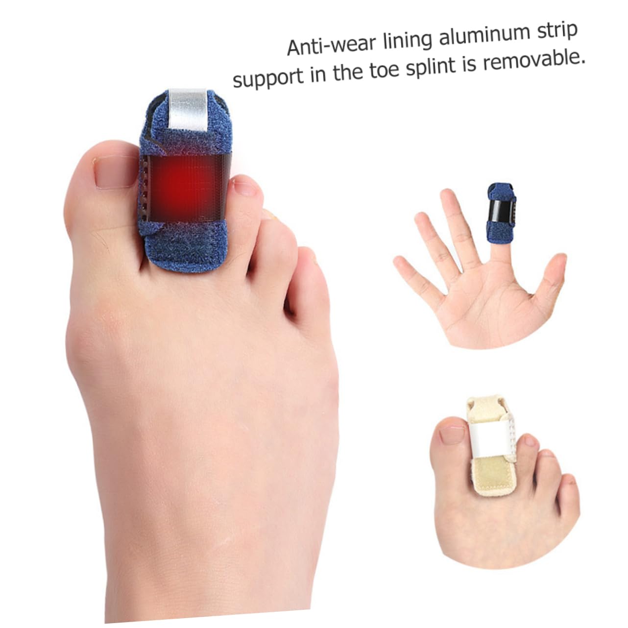 TOVINANNA 4sets Sprain Protector Support Brace Splint Broken Brace Broken Wraps Straightener Thumb Brace Breathable Sponge Composite Cloth 2pcs*4