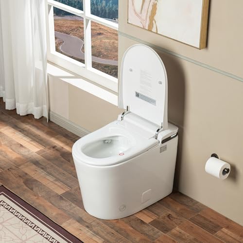 Image of WOODBRIDGE GT100 Smart Toilet,Auto Open /Close Lid, Foot Sensor,Auto Flush, Heated Seat & Fragrance System, ADA Height, Easy Installation, without Bidet