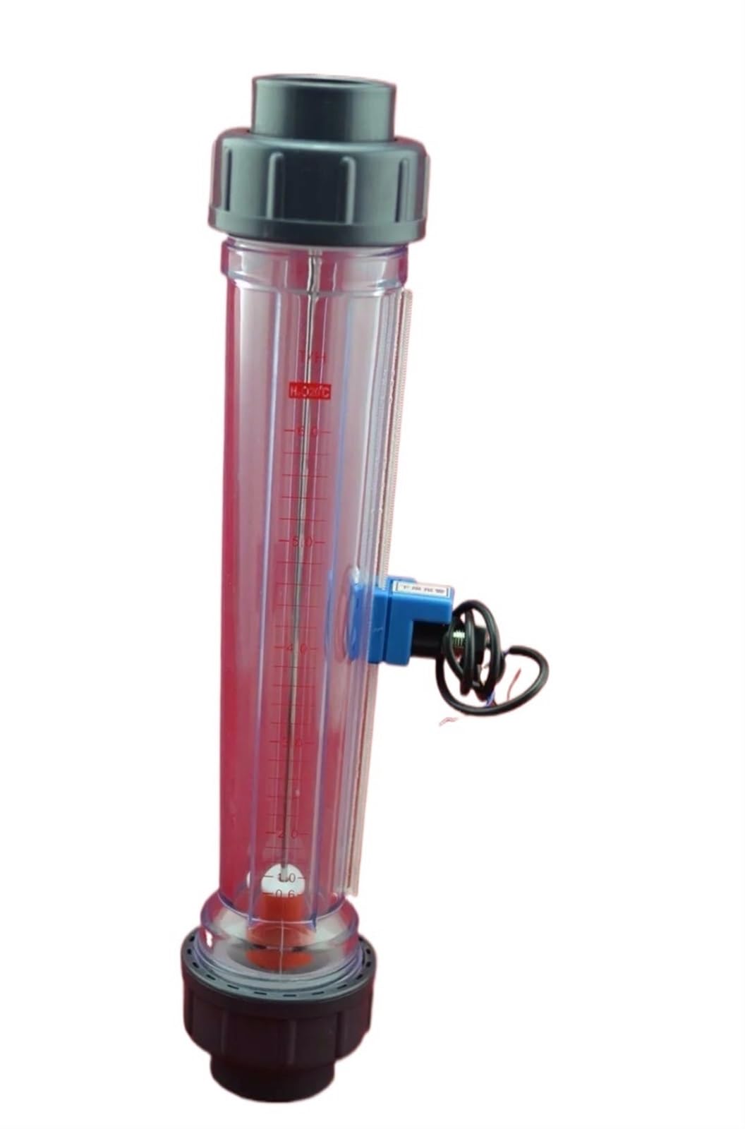 Rotámetro de agua con tubo de plástico for tuberías LZS-40A con interruptor de alarma de flujo con límite superior o inferior(0.4-4 m3PH)