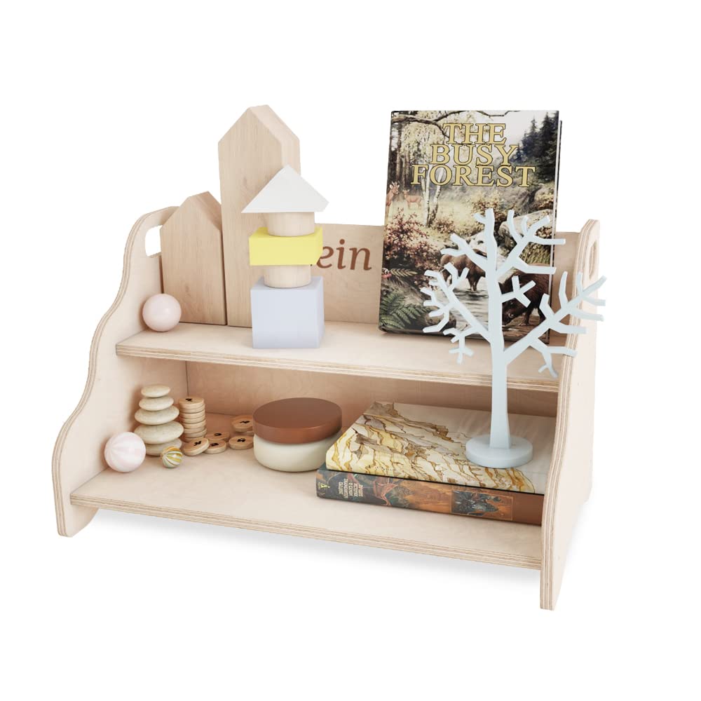 MAMOI Personalisiertes Bücherregal Mit Namen - Kinderzimmer Aufbewahrung Aus Holz