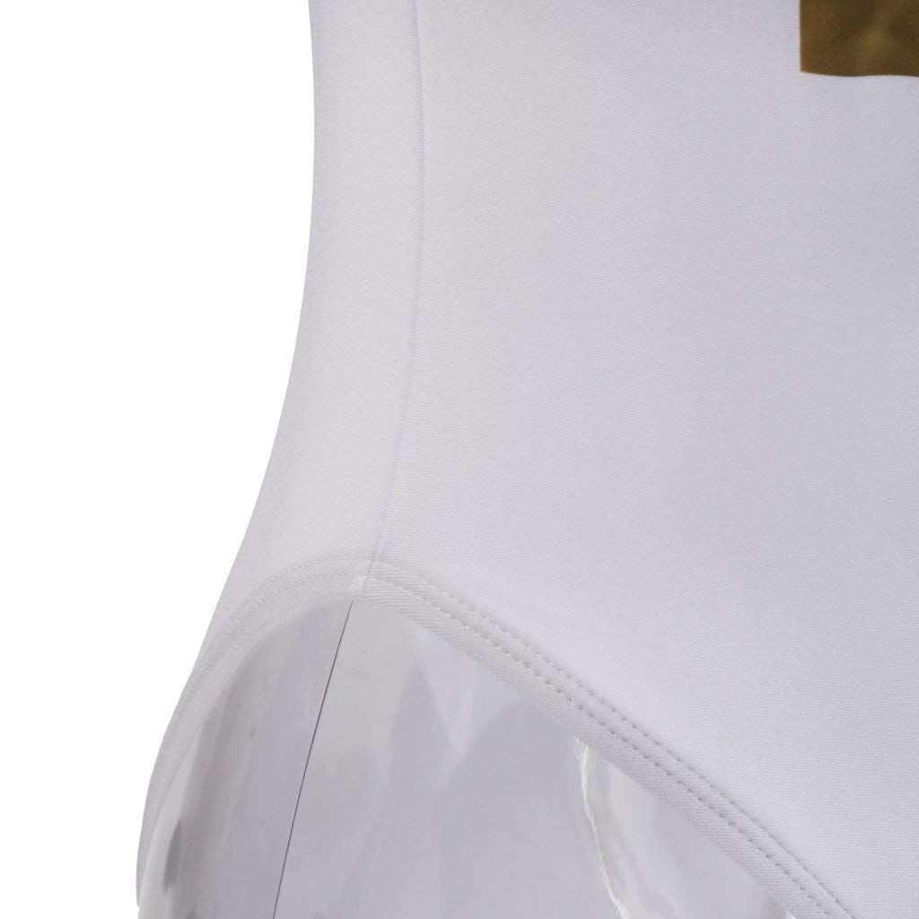 Zalati Donna One Piece Costume da Bagno Sposa Lettera Stampa Alto Taglio Bikini
