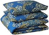 Tache Home Fashion Tache 3 Piece Star Gazing Blue Luxurious Fancy Duvet Cover Set, Queen