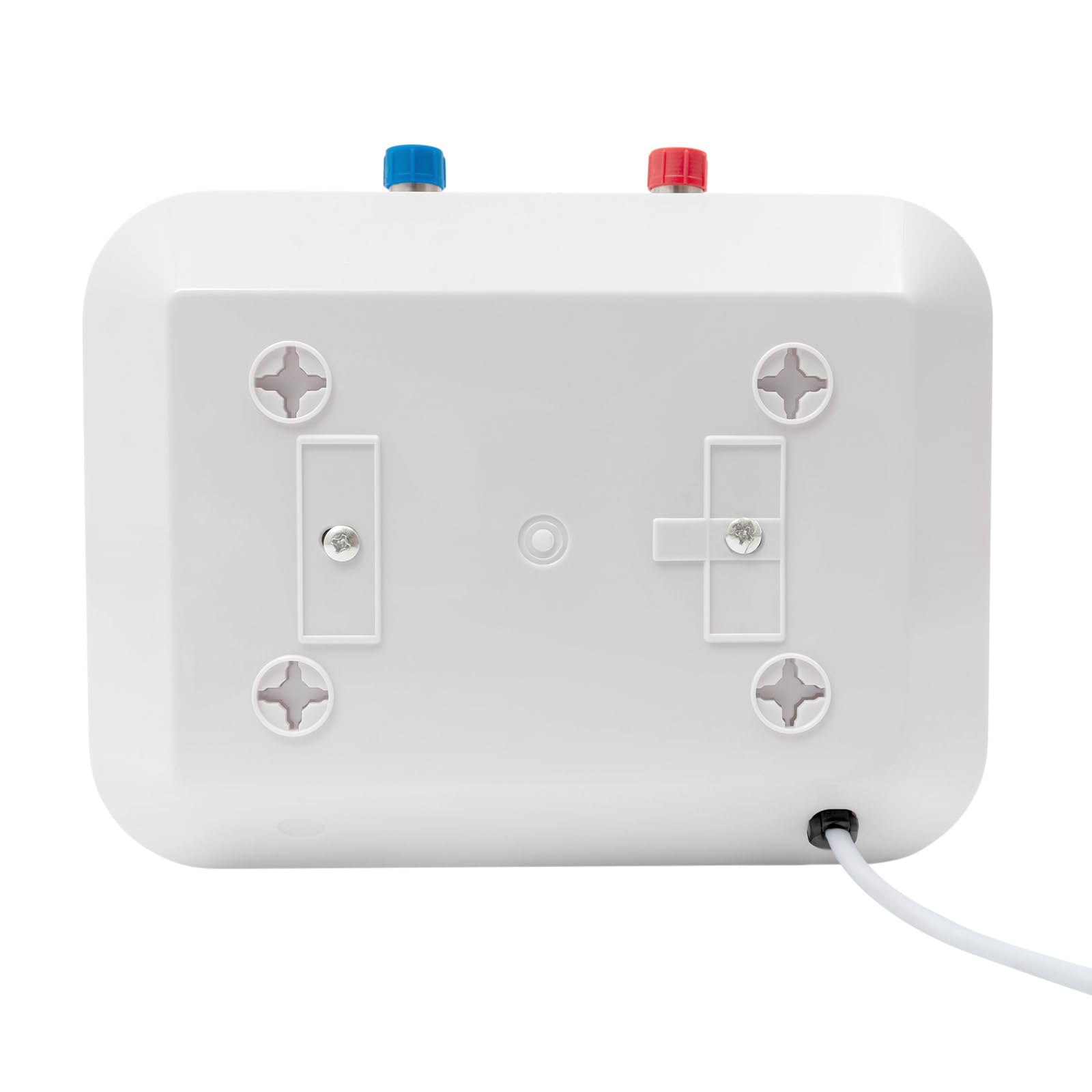Calentador de agua eléctrico instantáneo (6 L, 1500 W, 220 V, mini, color blanco y moderno, con pantalla de temperatura LED legible, 0 a 65 °C