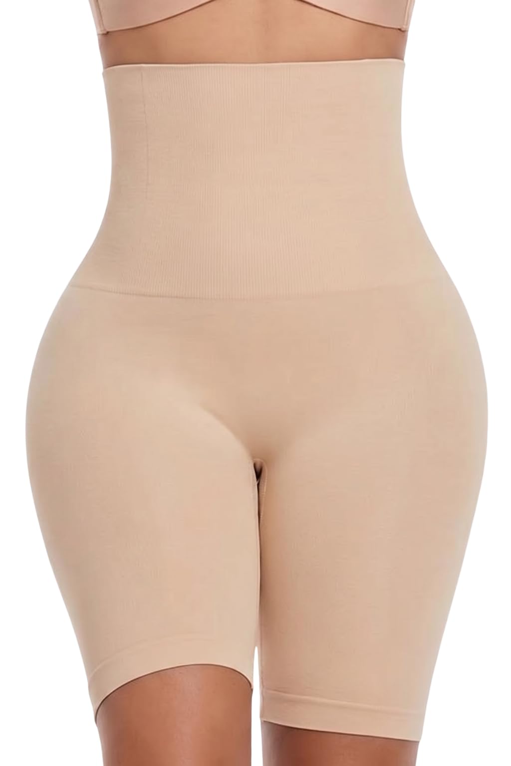 Womens High Waist Tummy Control Shapewear Shorts | Tummy Tucker | Seamless Body Shaper | Shorts Under Dress | Comfortable Breathable | Free Size 35 to 75 kg-image-0