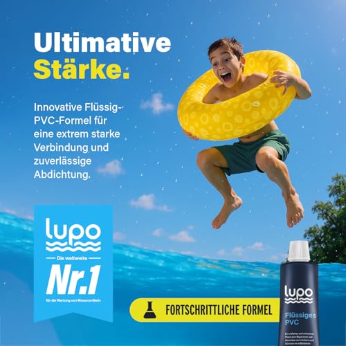LUPO Reparaturset für aufblasbare Artikel | Universalkleber zur Reparatur von Löchern in aufblasbaren Pools...