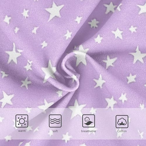 Purple White Lilac Stars Girls Underwear Toddlers 2t Cotton Little Girl Panties Florals Briefs Kids Undies3