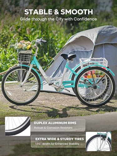 Image of VIRIBUS Adult Tricycle, Adult Electric Tricycle for Women