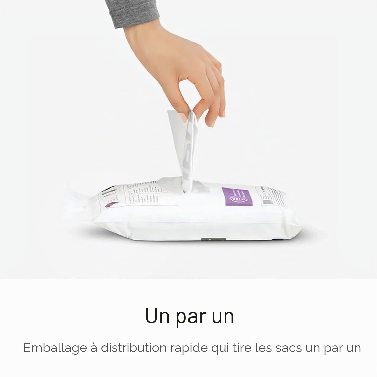 simplehuman CW0262 code N, sacs poubelle sur mesure, 3 x paquet de 20 (60 sacs), plastique blanc