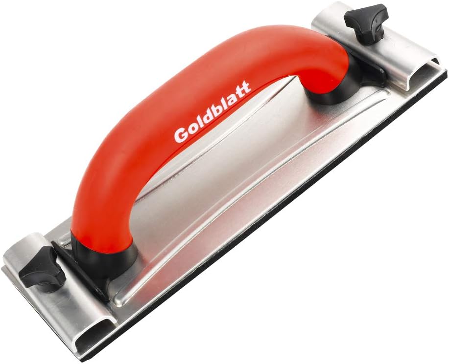 Goldblatt Drywall Sanding Block, Hand Sander with Handle, Sandpaper Holder Tool for Wood, Drywall, Metal, Auto Body Polishing