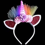 DRESBE LED Headbands Luminous Flower Headband Cute Festival Hair Hoop Party Hair Accessories for Wom