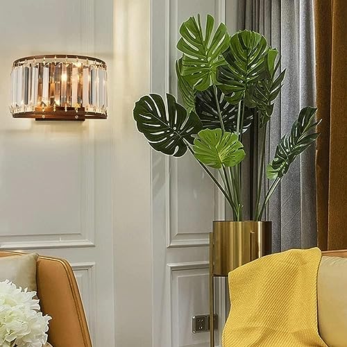 Lámpara de pared E14 moderna con tulipa de cristal marrón para decoración de pasillo 5
