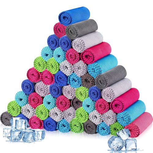 Image of Maitys 300 Pcs Cooling Towel Bulk for Neck and Face, Vibrant Mix