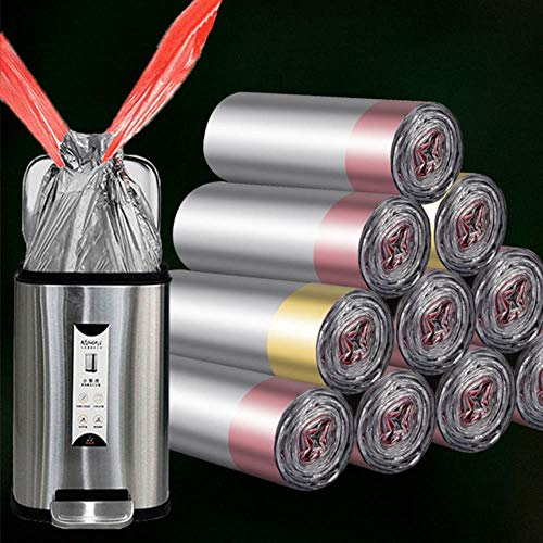 MMMWQ Fabricantes Que Venden Bolsas de Basura con cordón, Bolsas de plástico de Cocina Grandes Negras Desechables para el hogar engrosadas portátiles