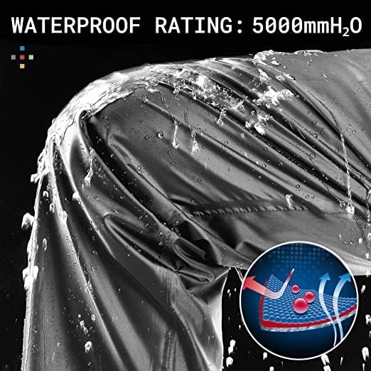 Image of Waterproof Rain Trousers, Breathable Outdoor Pants for Men and Women, Black
