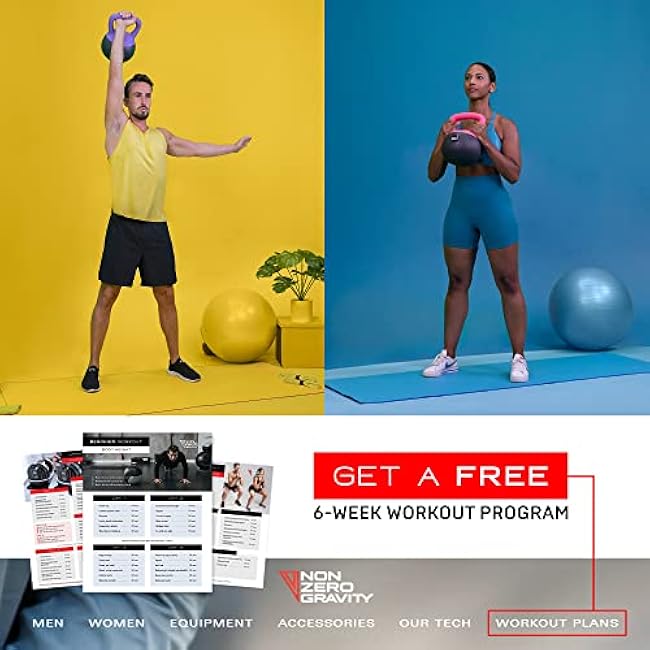 NonZero Gravity Iron Sand Soft Kettlebell with PVC Shell, Shock-Absorbing Base & Extra-Wide Grip for Versatile Workouts | Durable Strength Training Equipment